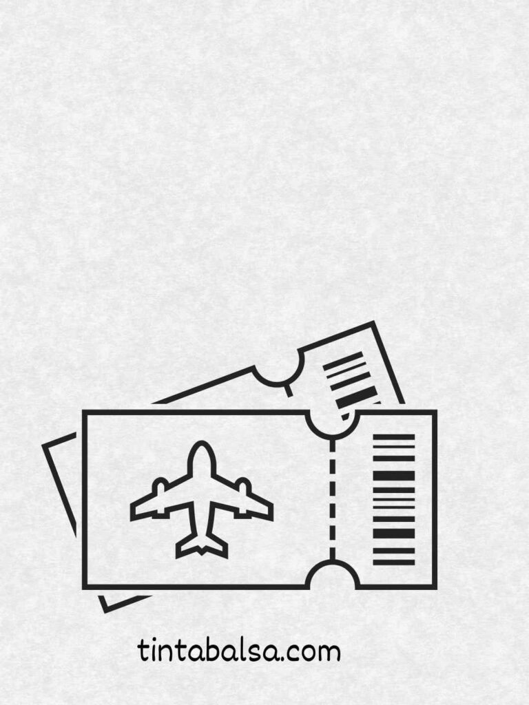Boceto simple de un avión de papel volando por el aire