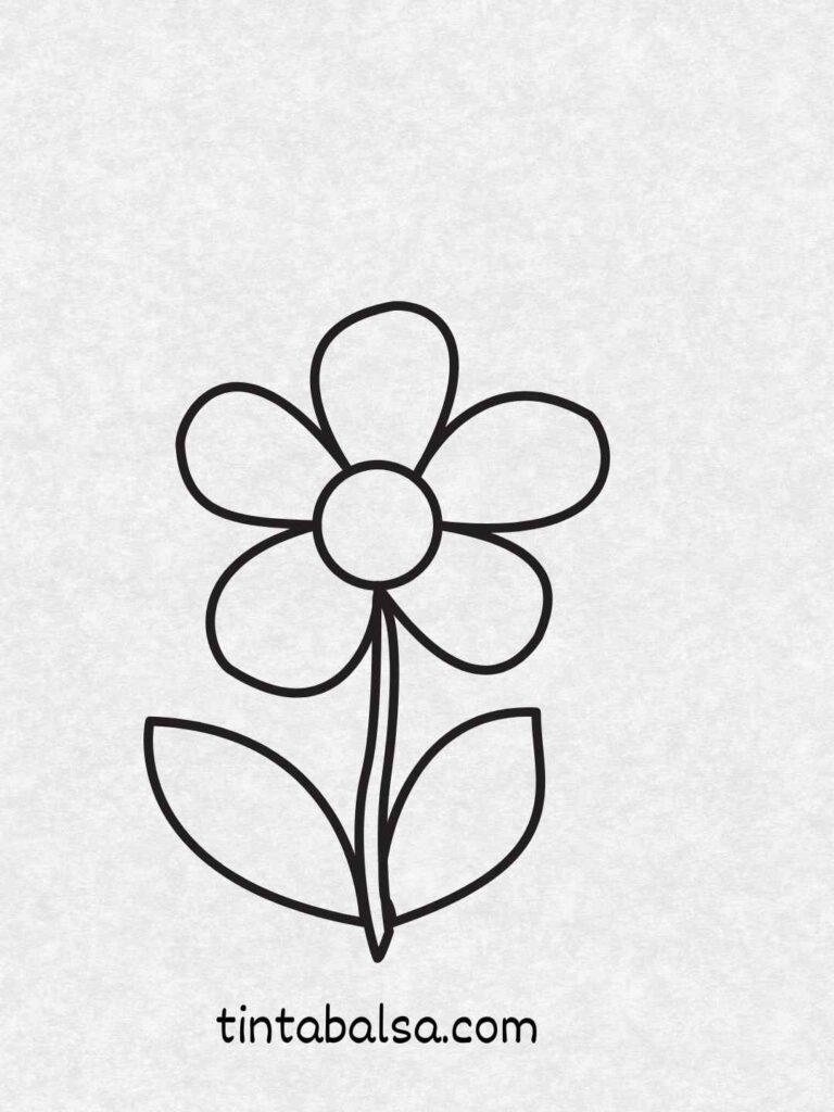 Ilustración de flores con pétalos abiertos en diferentes colores.