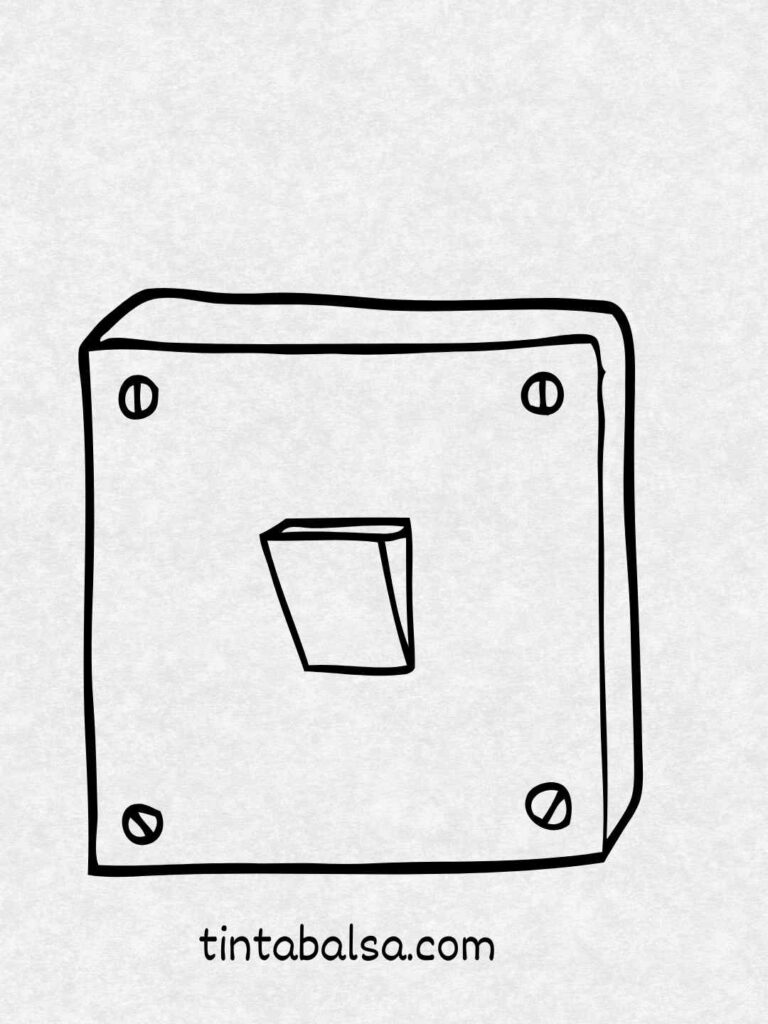 Imagen de un interruptor de luz clásico en posición de apagado.