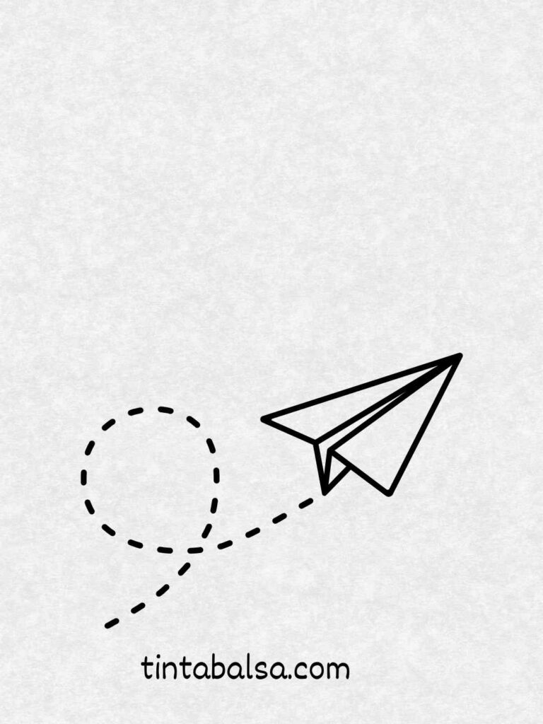 Imagen de un avión de papel volando en círculos sin fin.