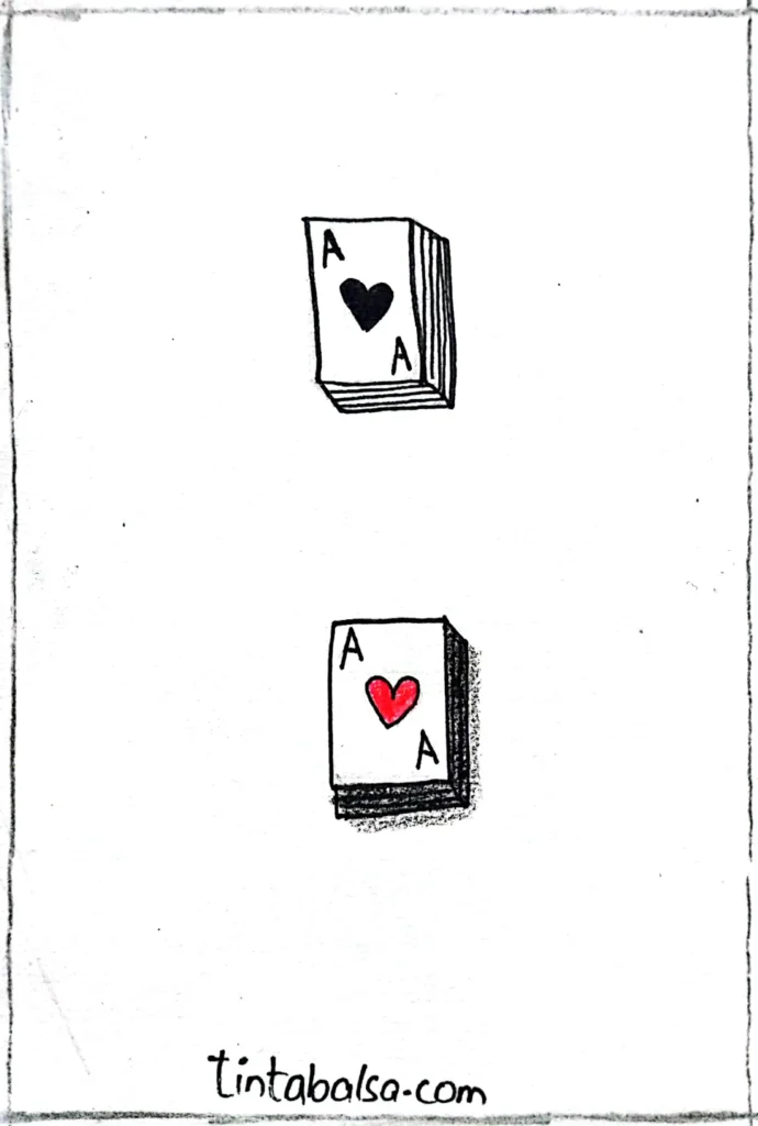 Creative card designs with unique patterns and symbols.