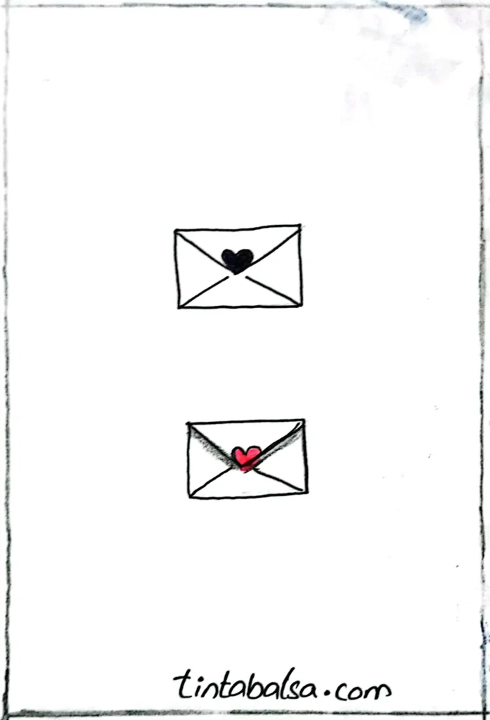 A heartfelt envelope with a heart symbol.
