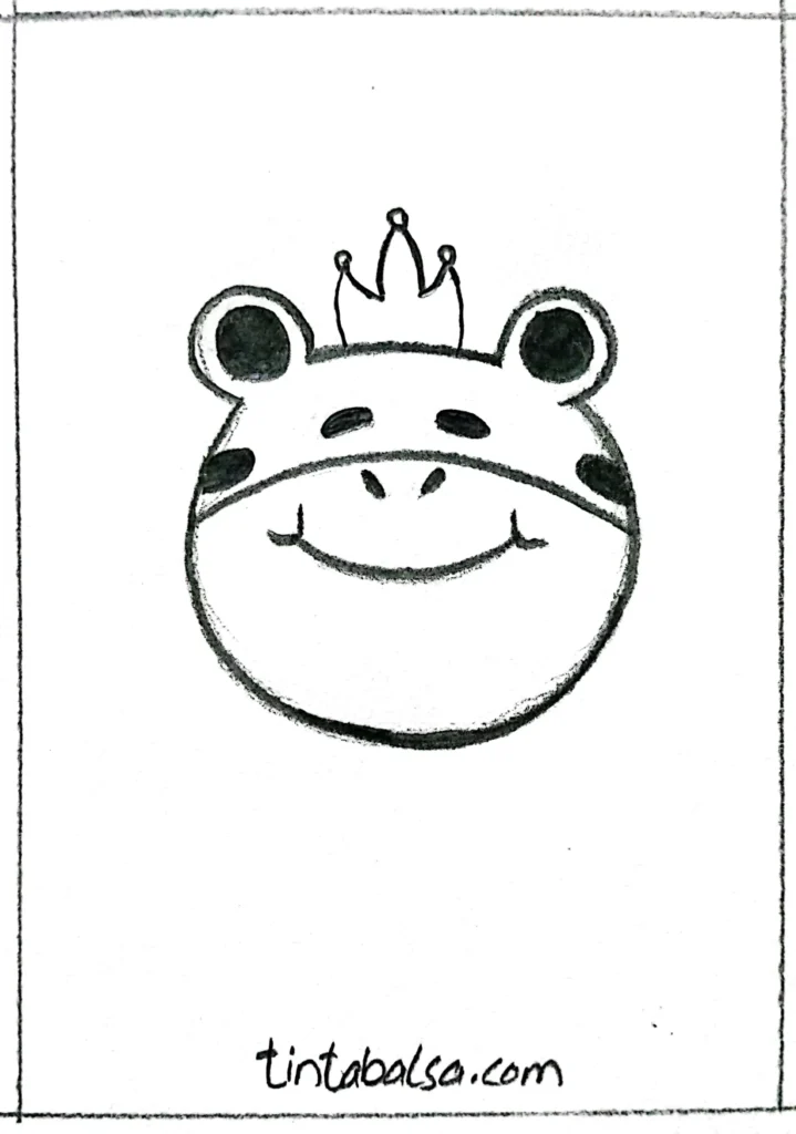 "A frog wearing a crown, resembling a king or queen."