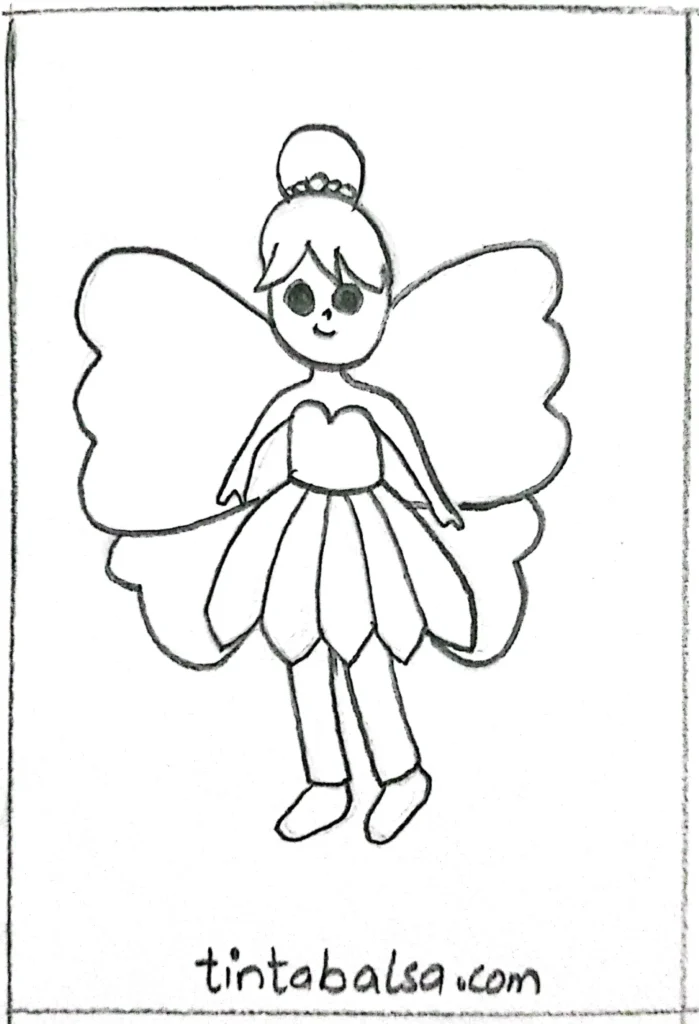 : Image of a doll with delicate wings and a magical and fantastical design.