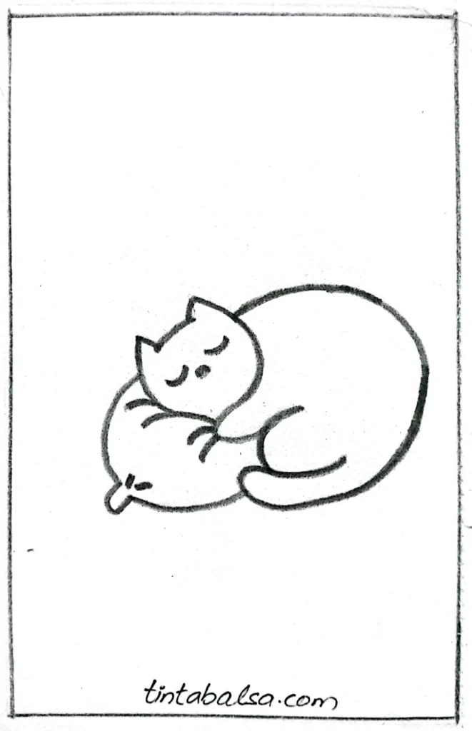 "A relaxed cat resting its head on a soft pillow with a calm expression."