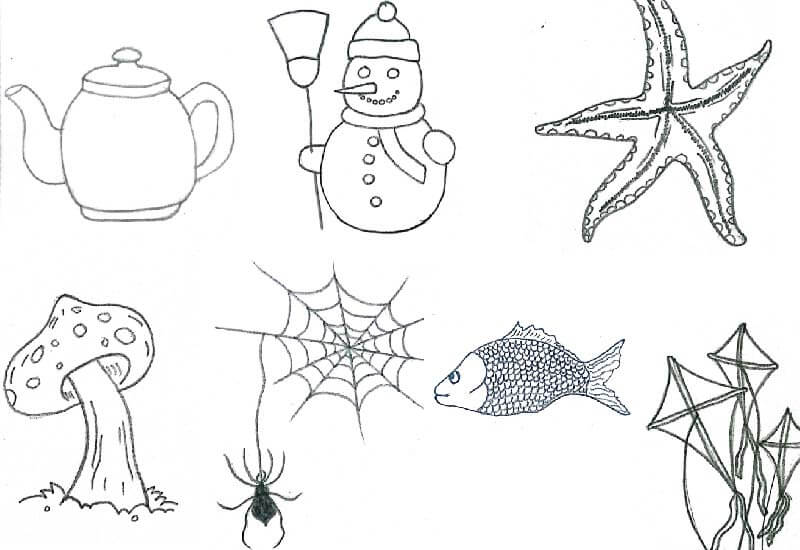 Illustration showing a series of 12 creative drawing ideas, each highlighting a unique and visually appealing concept. The drawings include a variety of styles and themes, from fantasy characters to everyday objects with an artistic twist. Each idea is presented in a striking and detailed manner, inspiring artists to explore new techniques and approaches for their own drawing projects. The images are full of color and dynamism, showcasing the diversity and creativity in the art world.