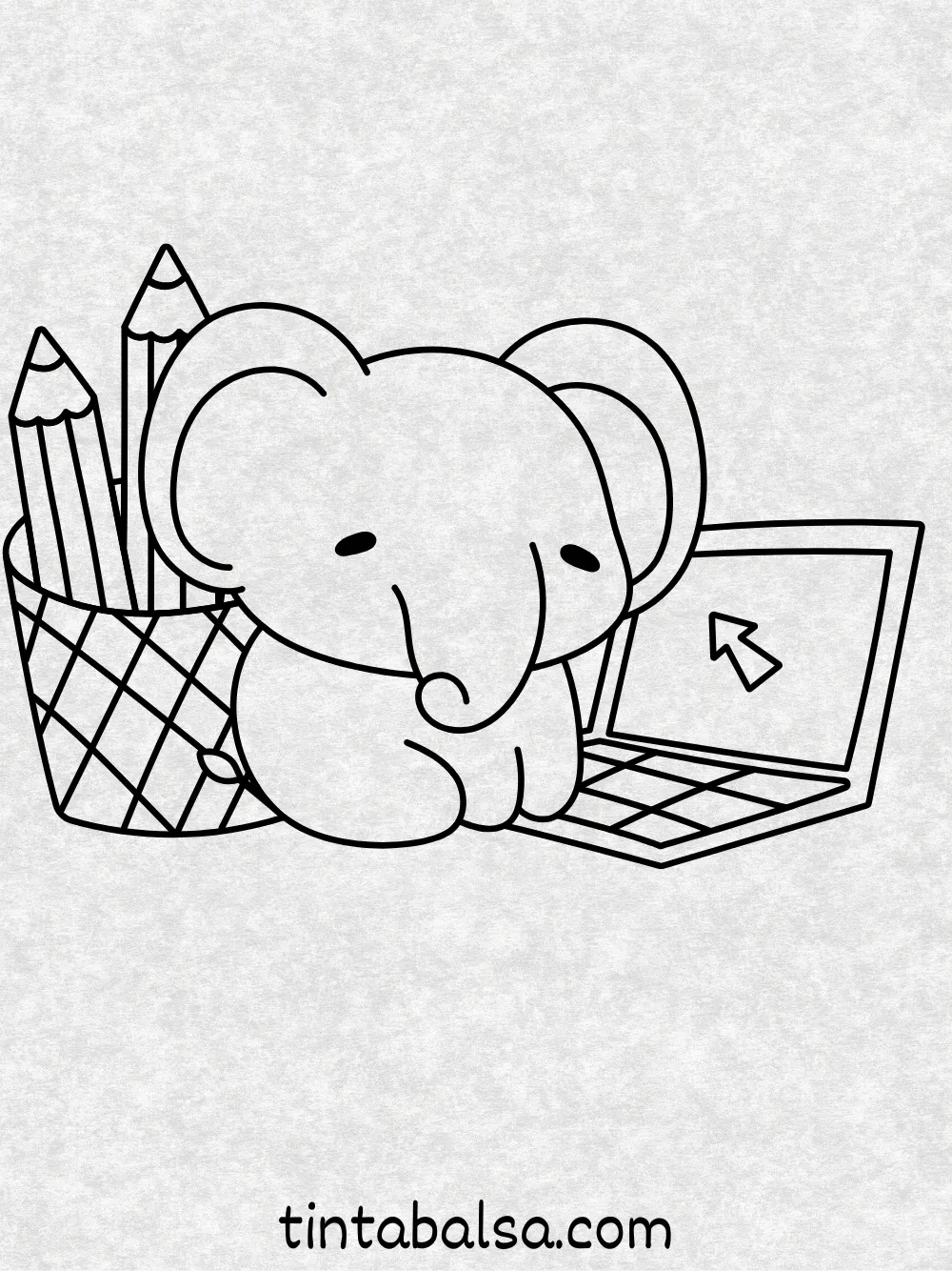 Elefante Pintando un Cuadro – Un elefante sosteniendo un pincel con su trompa mientras crea una obra de arte en un lienzo.