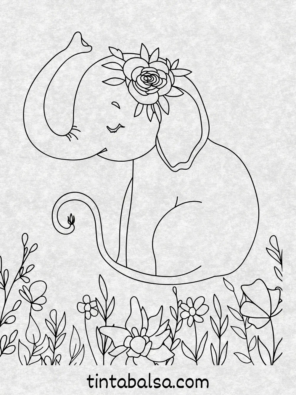 Un elefante sostiene un ramo de flores frescas con su trompa.