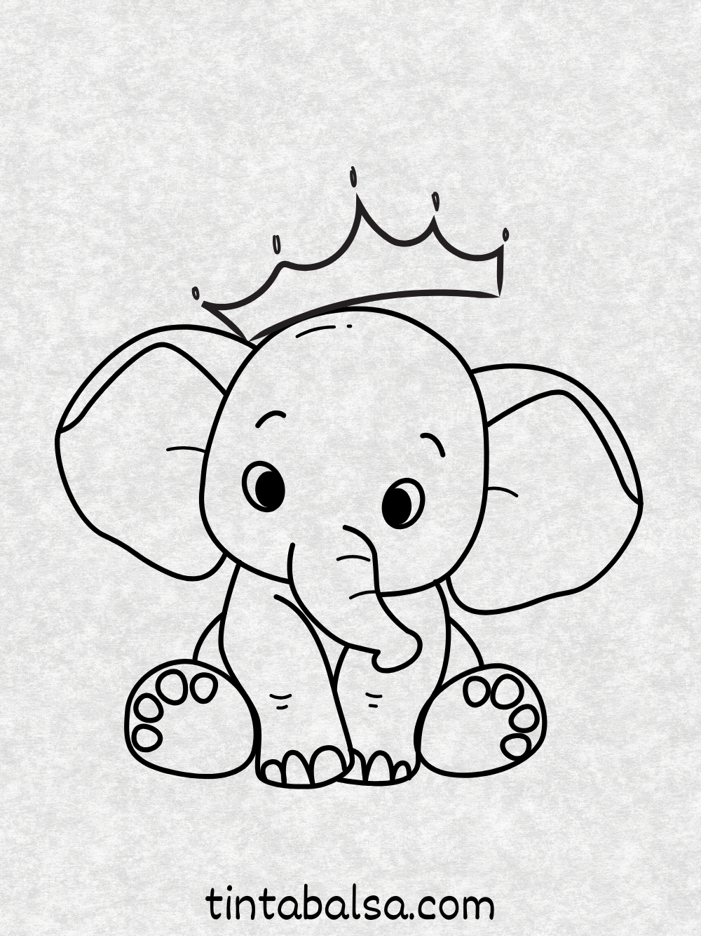 Elefante con una Corona de Flores – Un elefante con una delicada corona de flores en la cabeza, irradiando dulzura y elegancia.