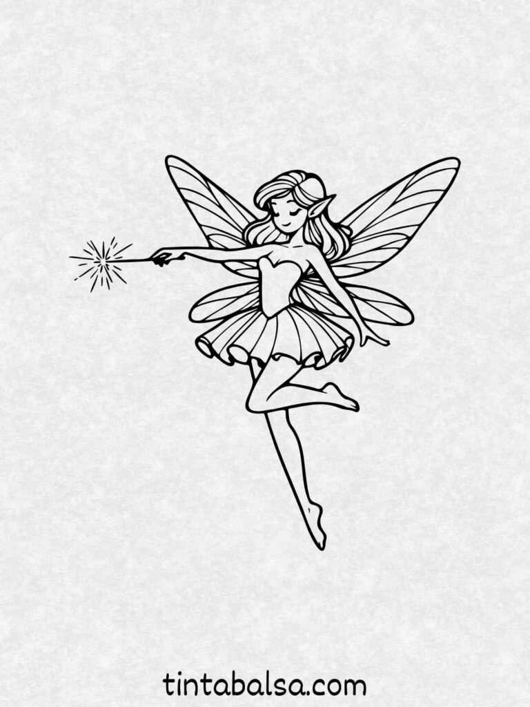 Un hada con alas brillantes Añade efectos de luz para hacerla mágica.