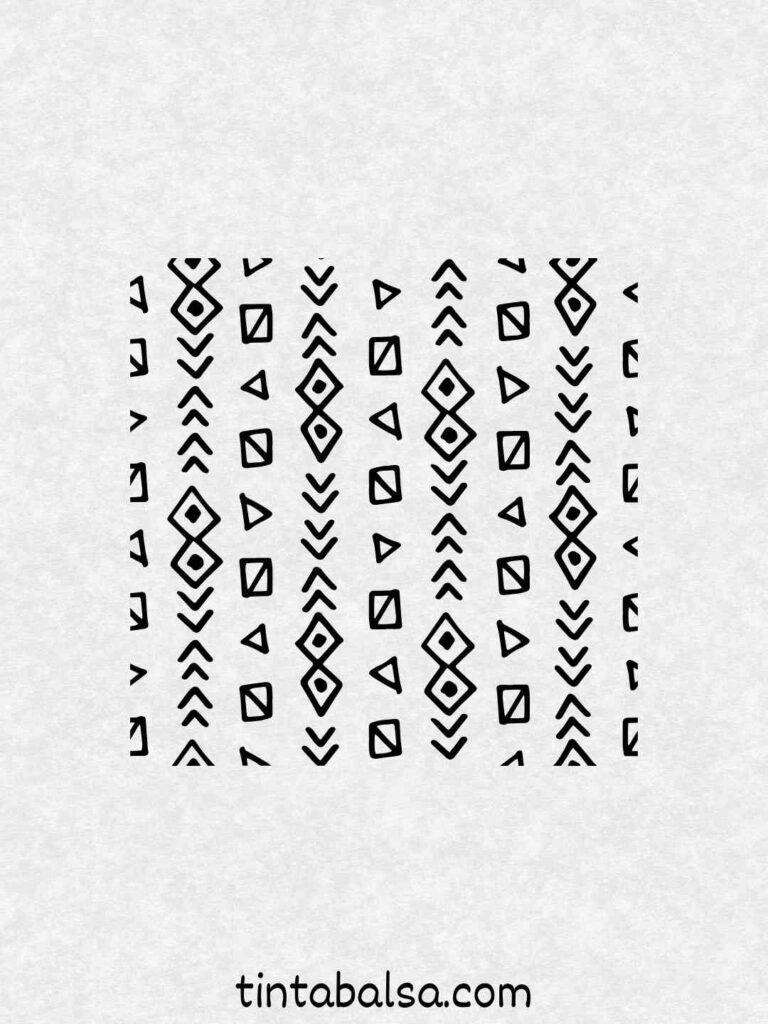 Un patrón tribal abstracto Crea un diseño geométrico inspirado en patrones tribales.
