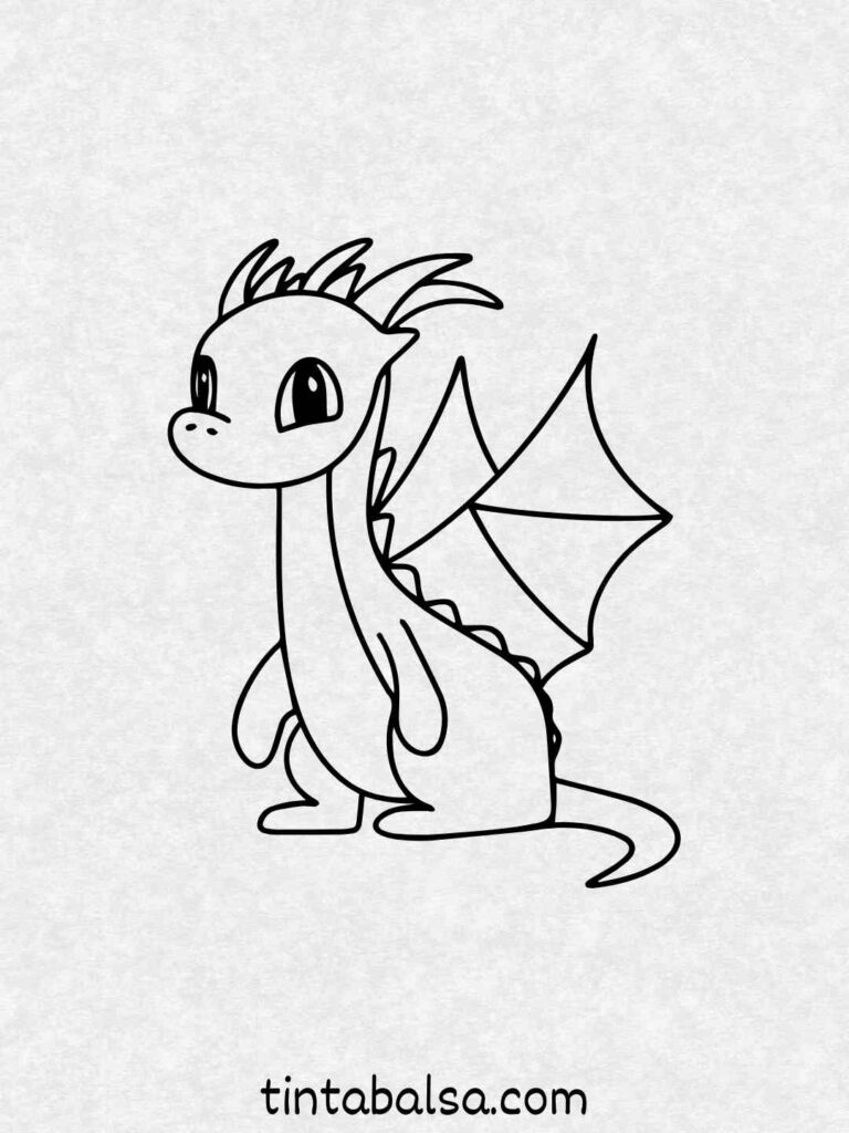 Un dragón alado Prueba con un dragón detallado en una pose dinámica.