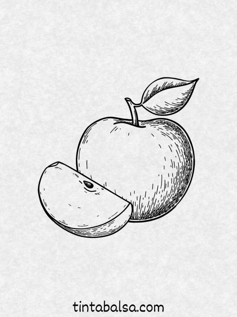 Una manzana con reflejos de luz Añade sombras y reflejos para darle volumen.