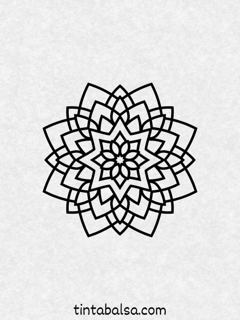 Un mandala geométrico Diseña un mandala simétrico con patrones elaborados.