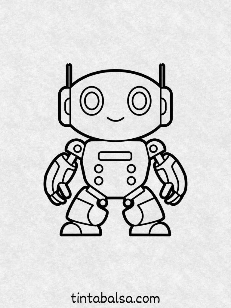 Un robot futurista Diseña un robot con detalles mecánicos y luces.