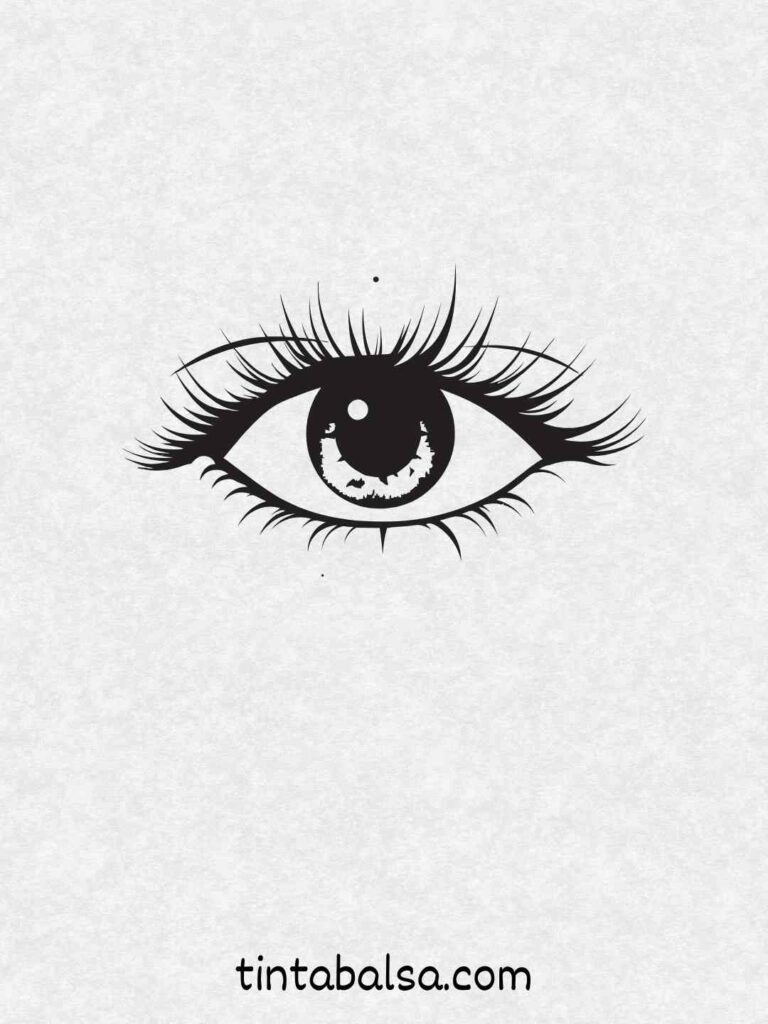 Un ojo realista Dibuja un ojo con detalles como sombras, reflejos y pestañas para practicar realismo.