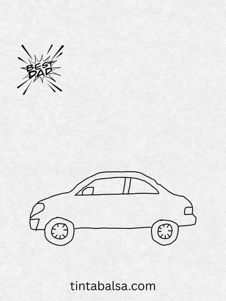El Auto Soñado de Papá
Dibujo colorido del auto ideal de papá con estilo y detalles personalizados