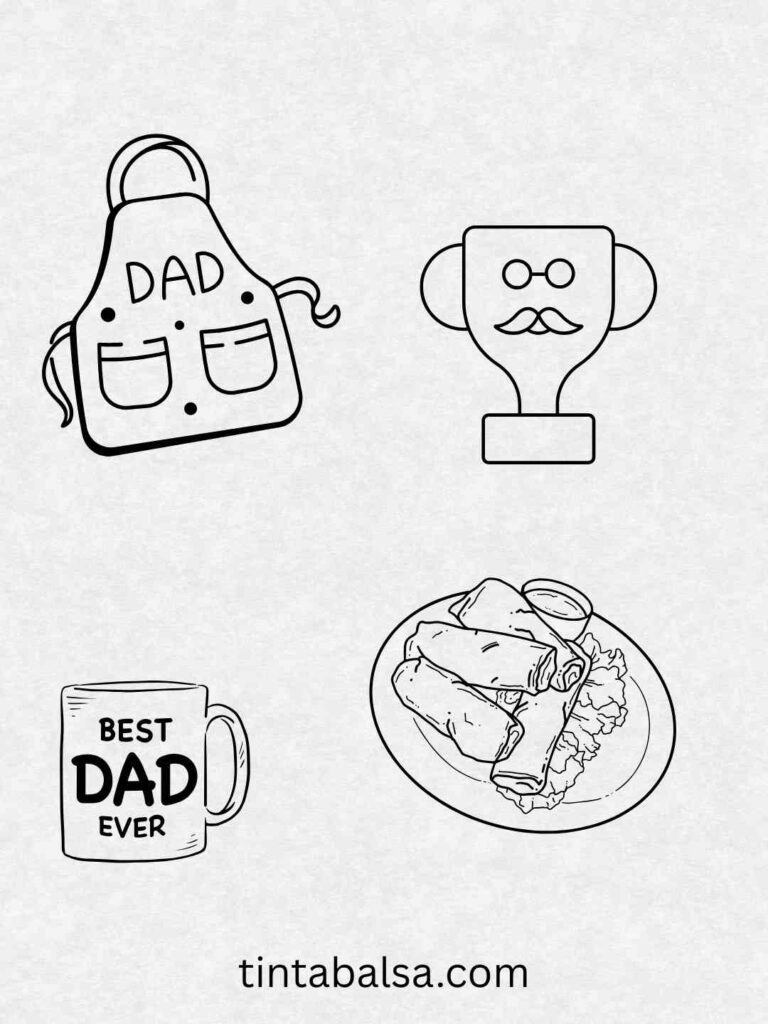 La Comida Favorita de Papá
Dibujo de la comida preferida de papá como homenaje en el Día del Padre