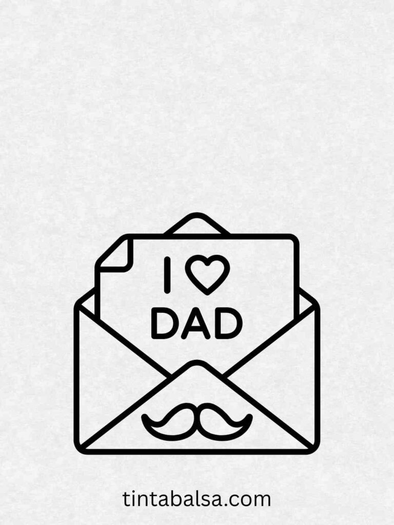 Lo Que Amo de Papá
Dibujo de cosas que un niño ama de su papá para regalo emocional