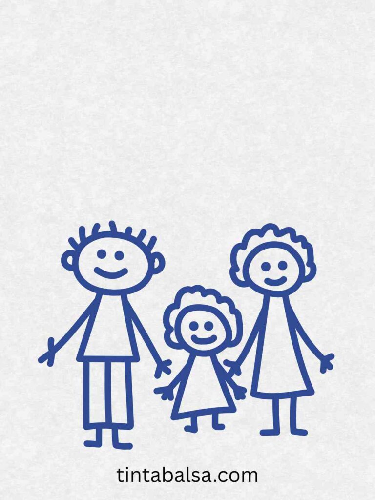 Momento Papá e Hijo(a)
Dibujo tierno de un momento especial entre papá e hijo o hija