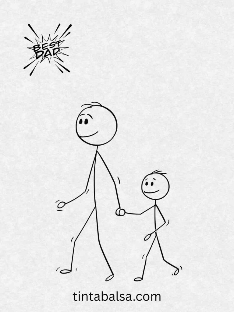 Papá en Estilo Cómic
Caricatura de papá estilo cómic para celebración del Día del Padre